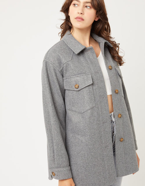 Load image into Gallery viewer, Jq Fleece Oversized Shacket
