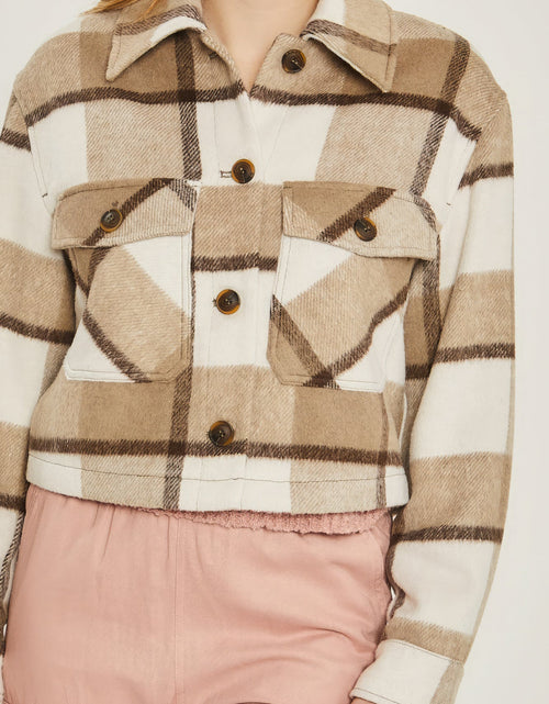 Load image into Gallery viewer, Yarn Dyed Plaid Button Up Jacket
