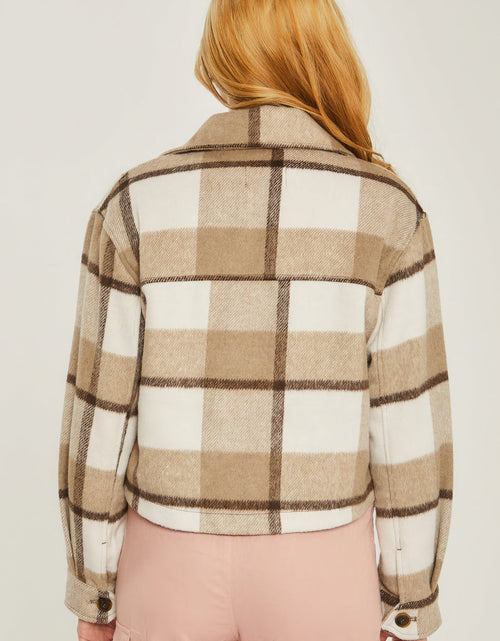 Load image into Gallery viewer, Yarn Dyed Plaid Button Up Jacket
