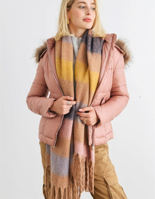 Load image into Gallery viewer, Long Sleeve Faux Fur Hood Padded Water Resistant Finish Jacket
