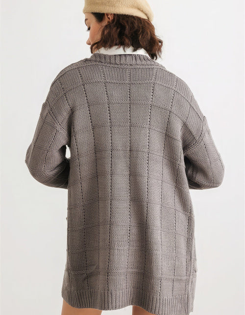 Load image into Gallery viewer, Knit Two Pocket Long Sleeve Open Front Cardigan
