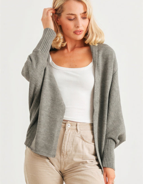 Load image into Gallery viewer, Batwing Sleeve Open Front Cardigan
