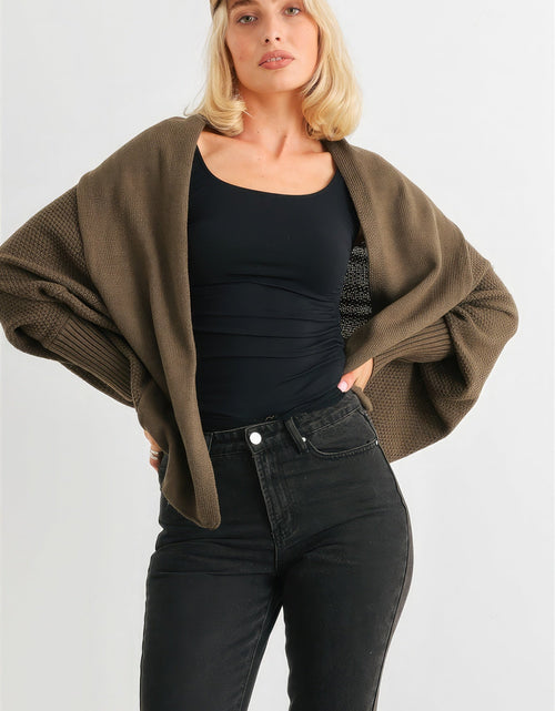 Load image into Gallery viewer, Batwing Sleeve Open Front Cardigan
