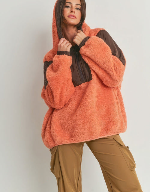 Load image into Gallery viewer, Two-toned Cozy Hooded Sweater
