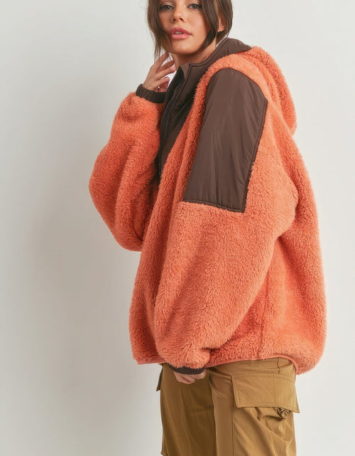 Load image into Gallery viewer, Two-toned Cozy Hooded Sweater
