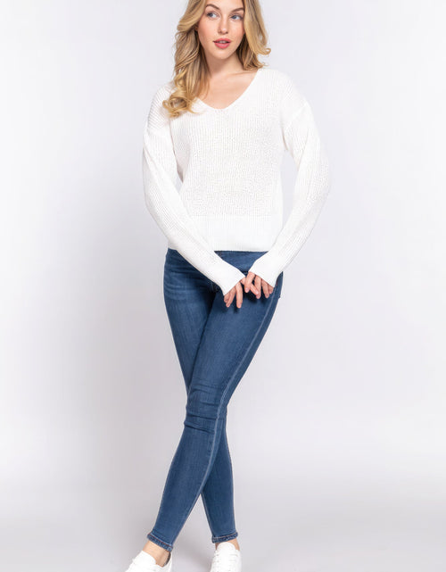 Load image into Gallery viewer, Dolman Slv Strappy Open Back Sweater
