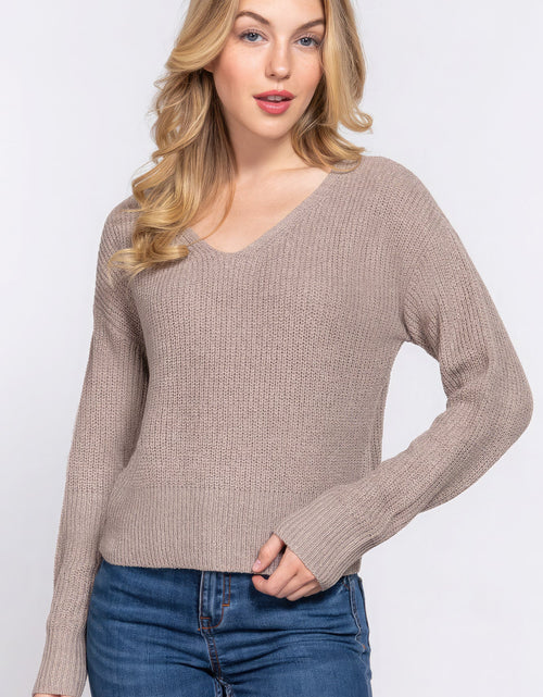 Load image into Gallery viewer, Dolman Slv Strappy Open Back Sweater
