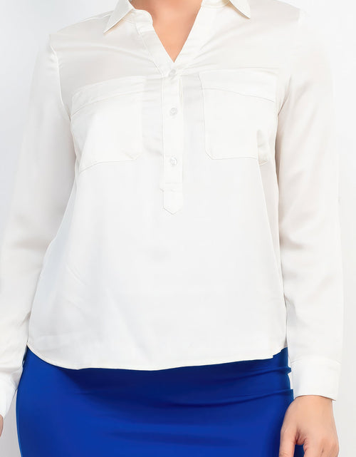 Load image into Gallery viewer, Button-down Pocketed Collared Top
