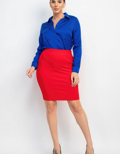 Load image into Gallery viewer, Button-down Pocketed Collared Top
