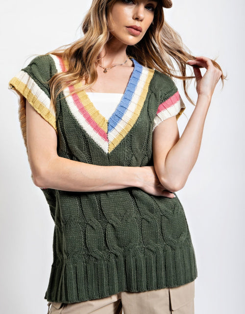 Load image into Gallery viewer, Multi Color Knitted Sweater Vest
