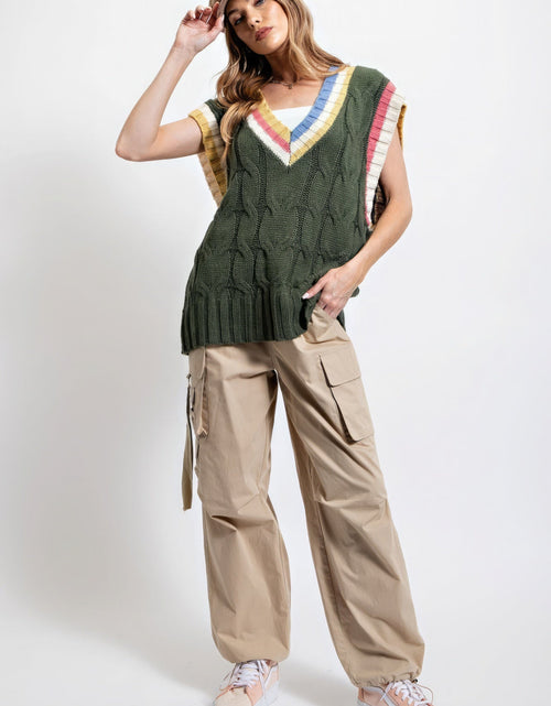 Load image into Gallery viewer, Multi Color Knitted Sweater Vest
