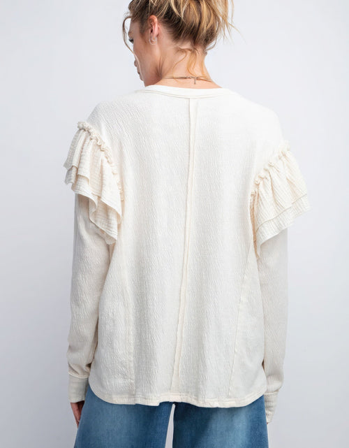 Load image into Gallery viewer, Double Ruffle Sleeves Top

