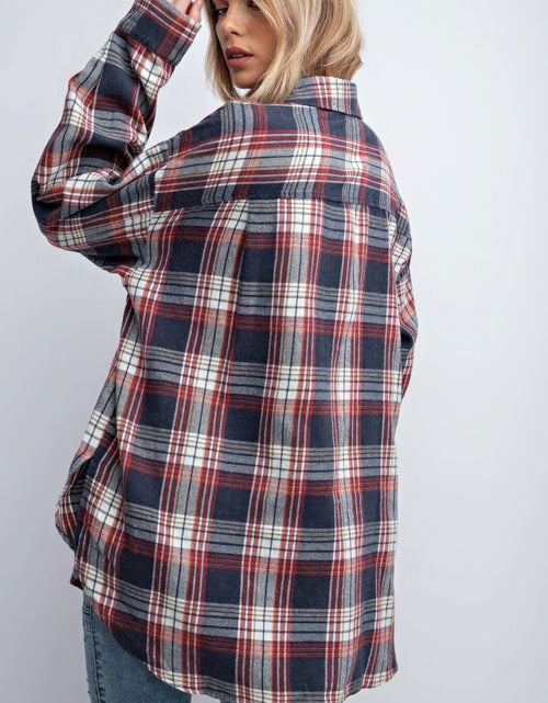 Load image into Gallery viewer, Washed Plaid Button Down Shirt
