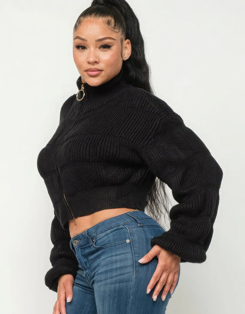 Load image into Gallery viewer, Michelin Sweater Top W/ Front Zipper

