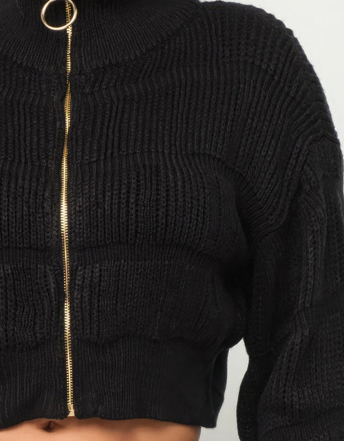 Load image into Gallery viewer, Michelin Sweater Top W/ Front Zipper
