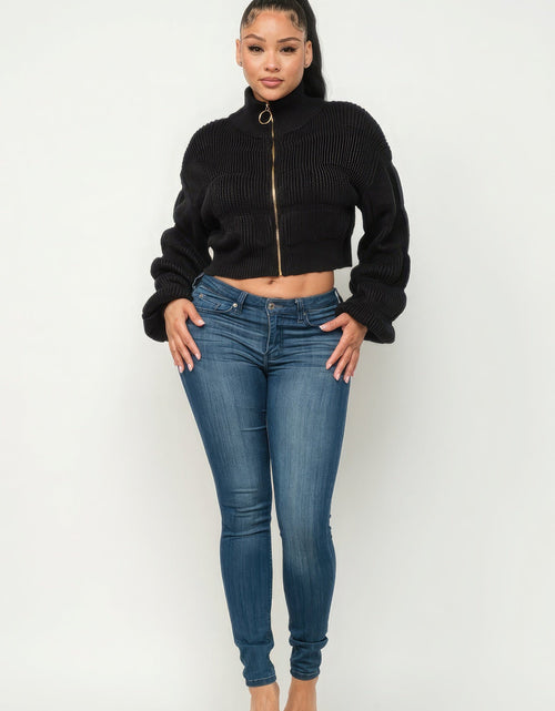 Load image into Gallery viewer, Michelin Sweater Top W/ Front Zipper
