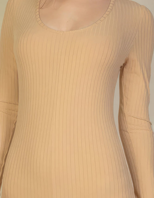 Load image into Gallery viewer, Ribbed Scoop Neck Long Sleeve Jumpsuit
