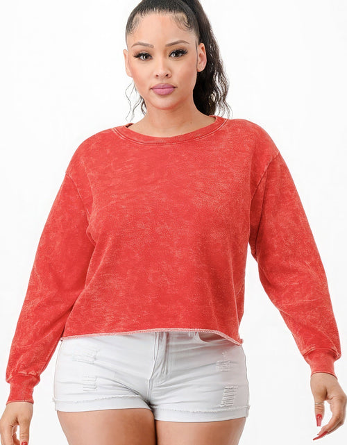 Load image into Gallery viewer, Washed French Terry Cropped Sweatshirts
