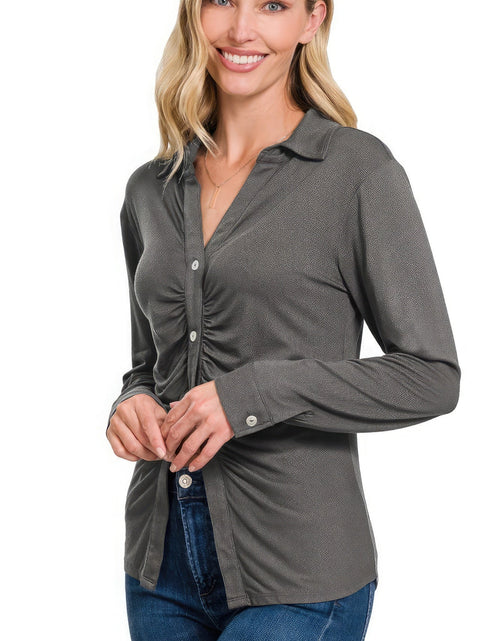 Load image into Gallery viewer, Stretchy Ruched Shirt
