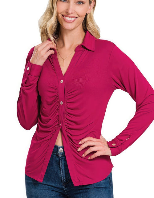 Load image into Gallery viewer, Stretchy Ruched Shirt
