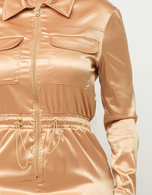 Load image into Gallery viewer, Front Zipper Pockets Top And Pants Jumpsuit
