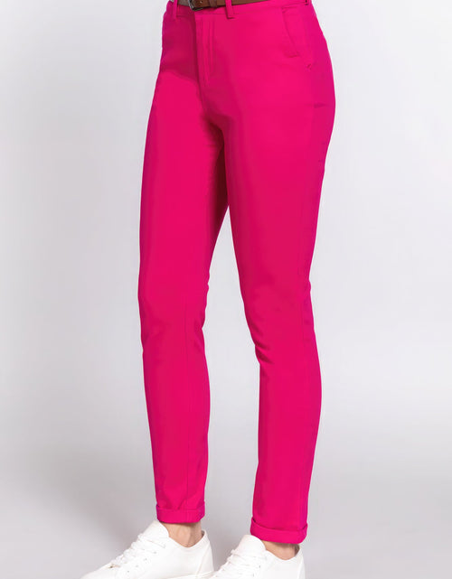 Load image into Gallery viewer, Cotton-span Twill Belted Long Pants
