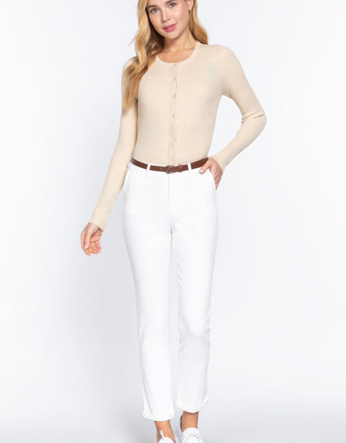 Load image into Gallery viewer, Cotton-span Twill Belted Long Pants

