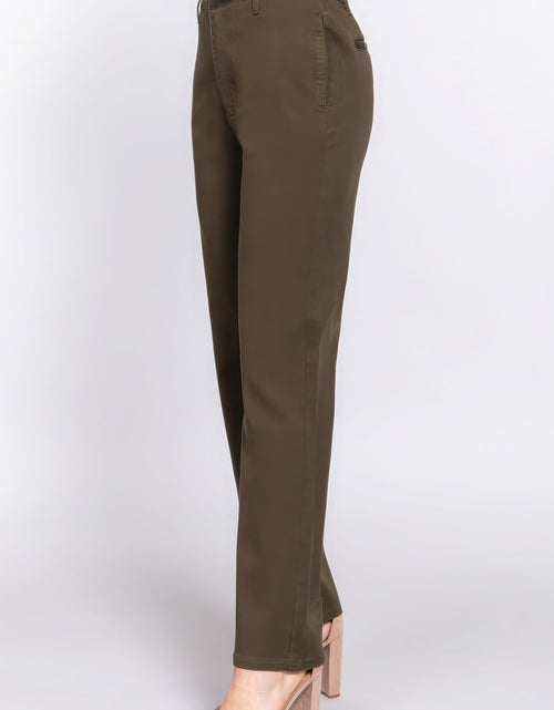 Load image into Gallery viewer, Straight Fit Twill Long Pants
