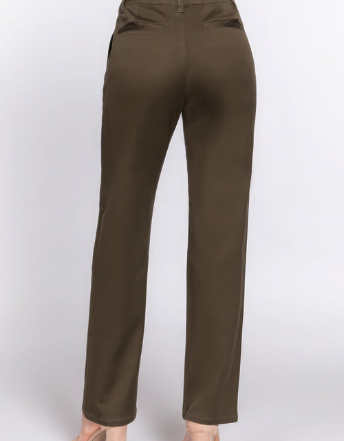 Load image into Gallery viewer, Straight Fit Twill Long Pants
