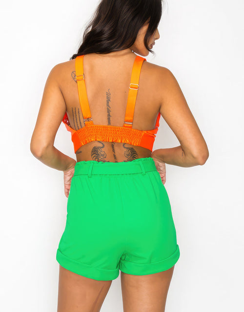 Load image into Gallery viewer, Smock V-neck Satin Bra Top
