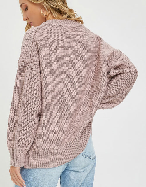 Load image into Gallery viewer, V Neck Oversized Sweater
