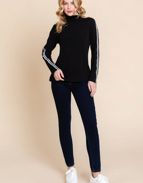 Load image into Gallery viewer, Long Sleeve Solid Mock Neck Casual Top
