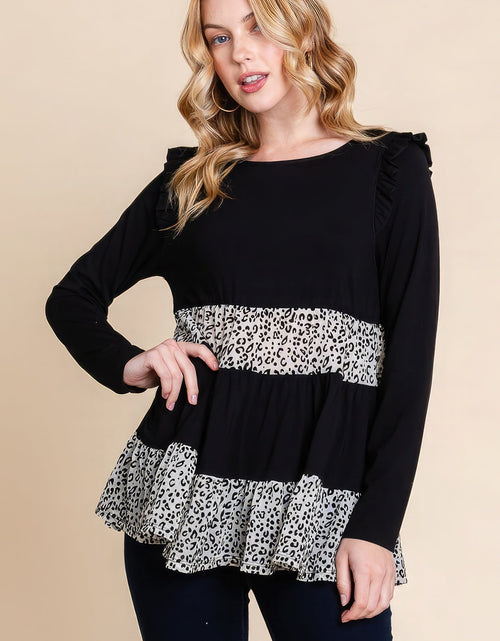 Load image into Gallery viewer, Solid Tiered Fashion Top
