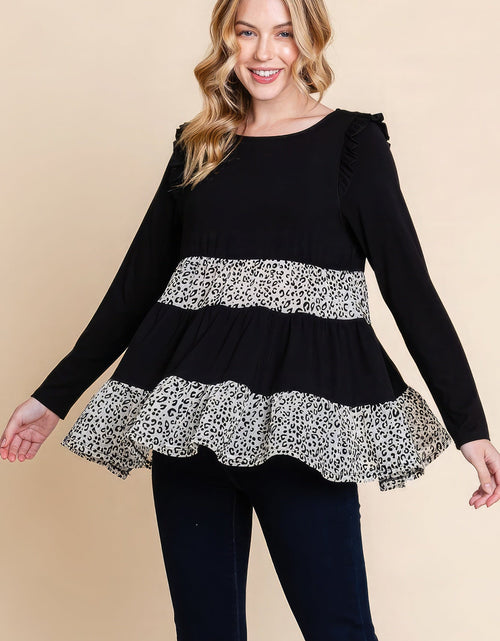 Load image into Gallery viewer, Solid Tiered Fashion Top

