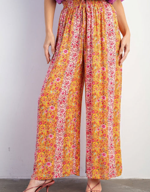 Load image into Gallery viewer, Floral Print Gauze Palazzo Pants
