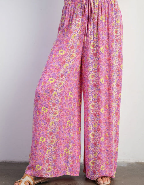 Load image into Gallery viewer, Floral Print Gauze Palazzo Pants
