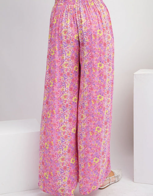 Load image into Gallery viewer, Floral Print Gauze Palazzo Pants
