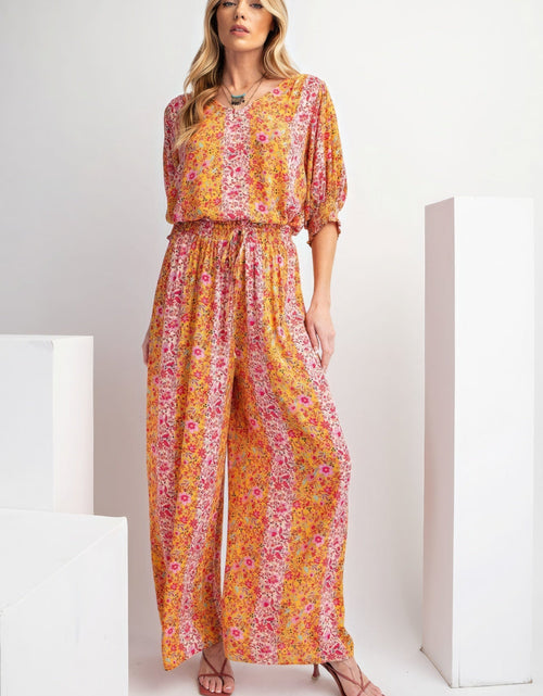 Load image into Gallery viewer, Floral Print Gauze Palazzo Pants
