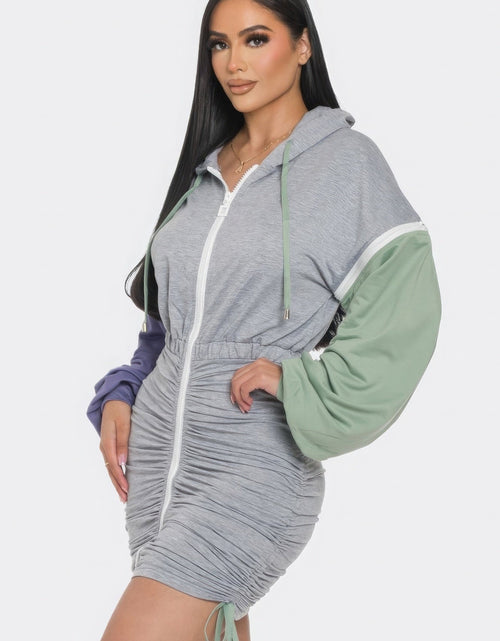 Load image into Gallery viewer, Detachable Zipper Mini Dress by Balec Group
