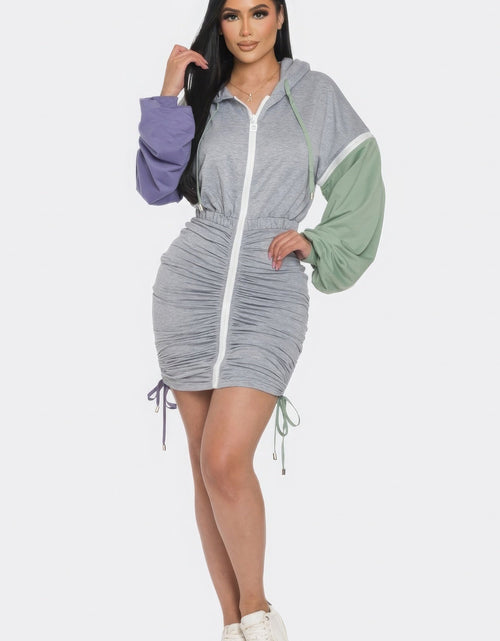 Load image into Gallery viewer, Detachable Zipper Mini Dress by Balec Group
