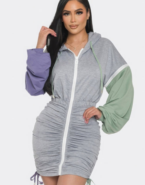 Load image into Gallery viewer, Detachable Zipper Mini Dress by Balec Group
