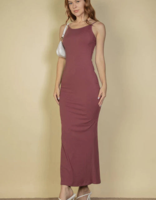 Load image into Gallery viewer, Ribbed Mermaid Hem Camisole Maxi Dress by Balec Group
