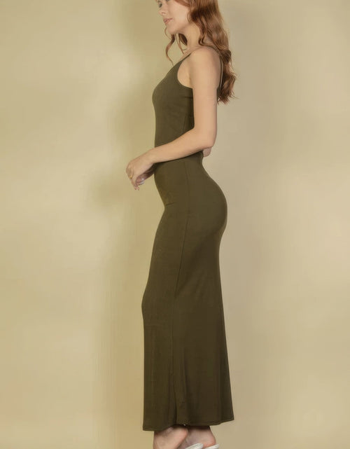 Load image into Gallery viewer, Ribbed Mermaid Hem Camisole Maxi Dress by Balec Group
