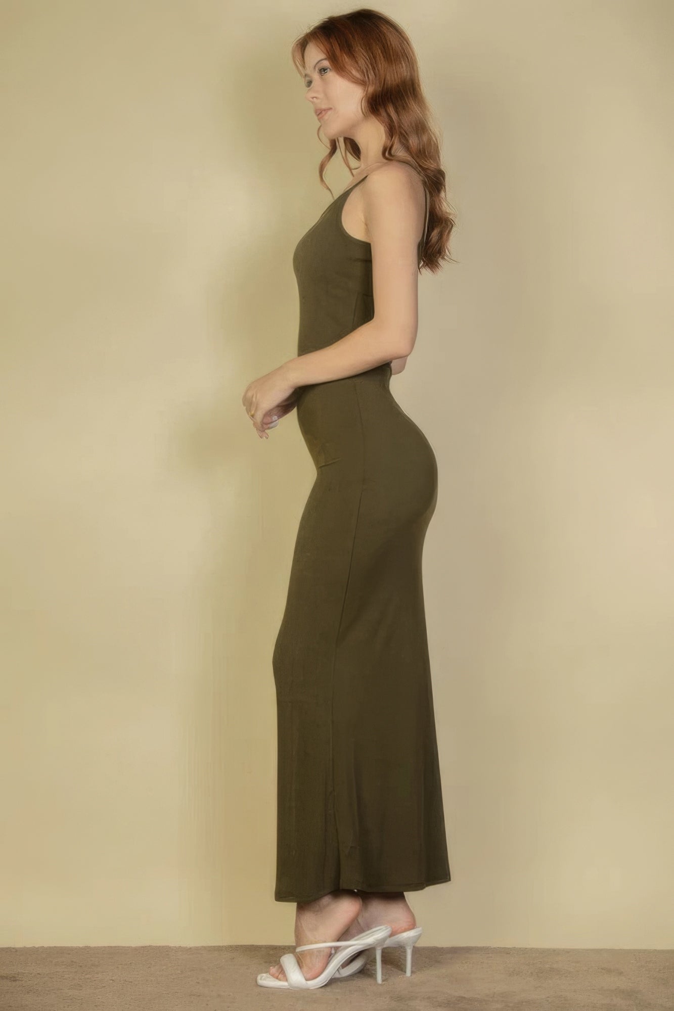 Ribbed Mermaid Hem Camisole Maxi Dress by Balec Group