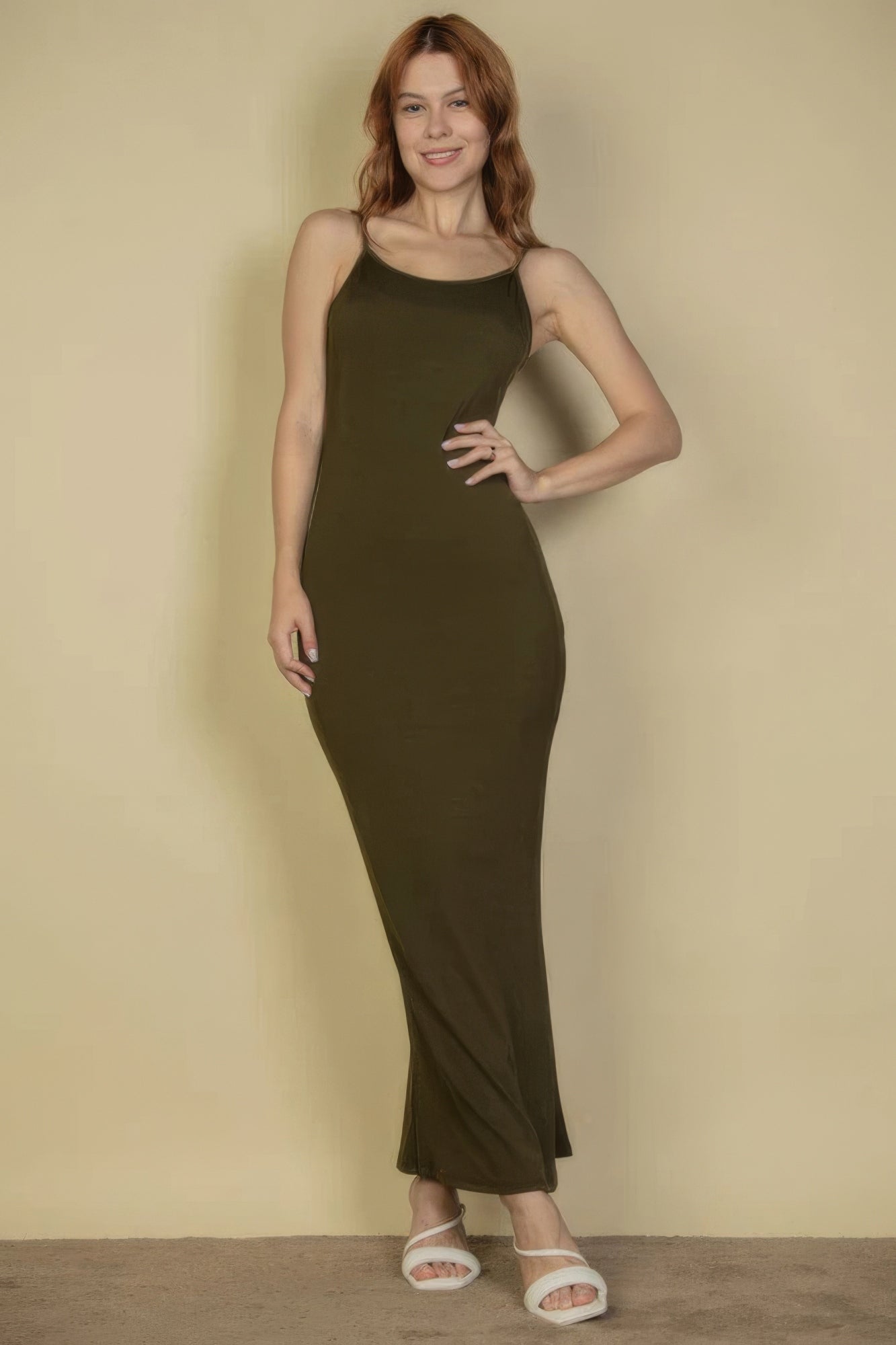Ribbed Mermaid Hem Camisole Maxi Dress by Balec Group