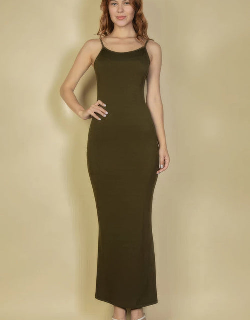 Load image into Gallery viewer, Ribbed Mermaid Hem Camisole Maxi Dress by Balec Group

