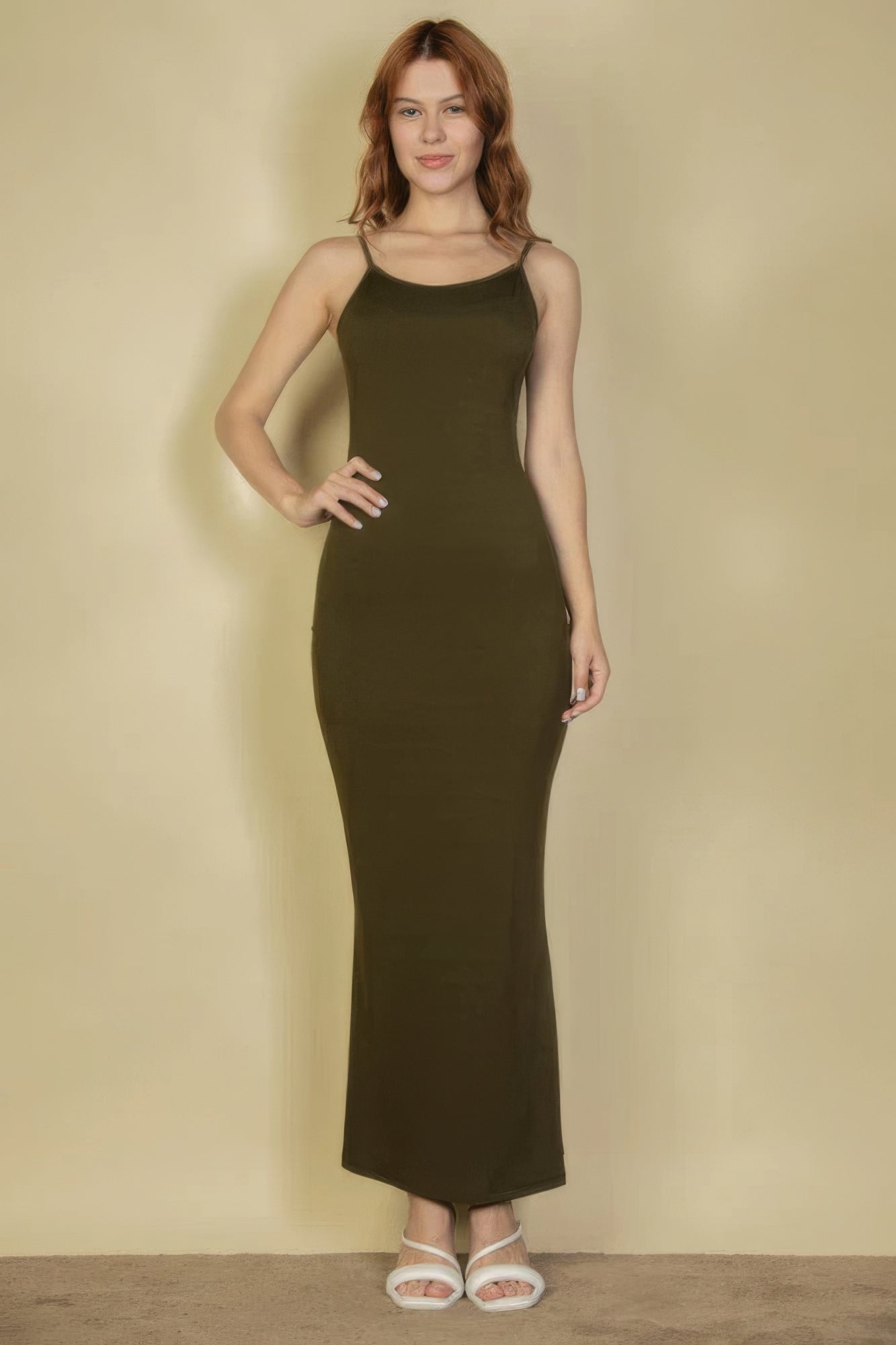 Ribbed Mermaid Hem Camisole Maxi Dress by Balec Group