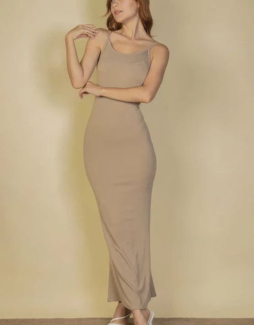 Load image into Gallery viewer, Ribbed Mermaid Hem Camisole Maxi Dress by Balec Group
