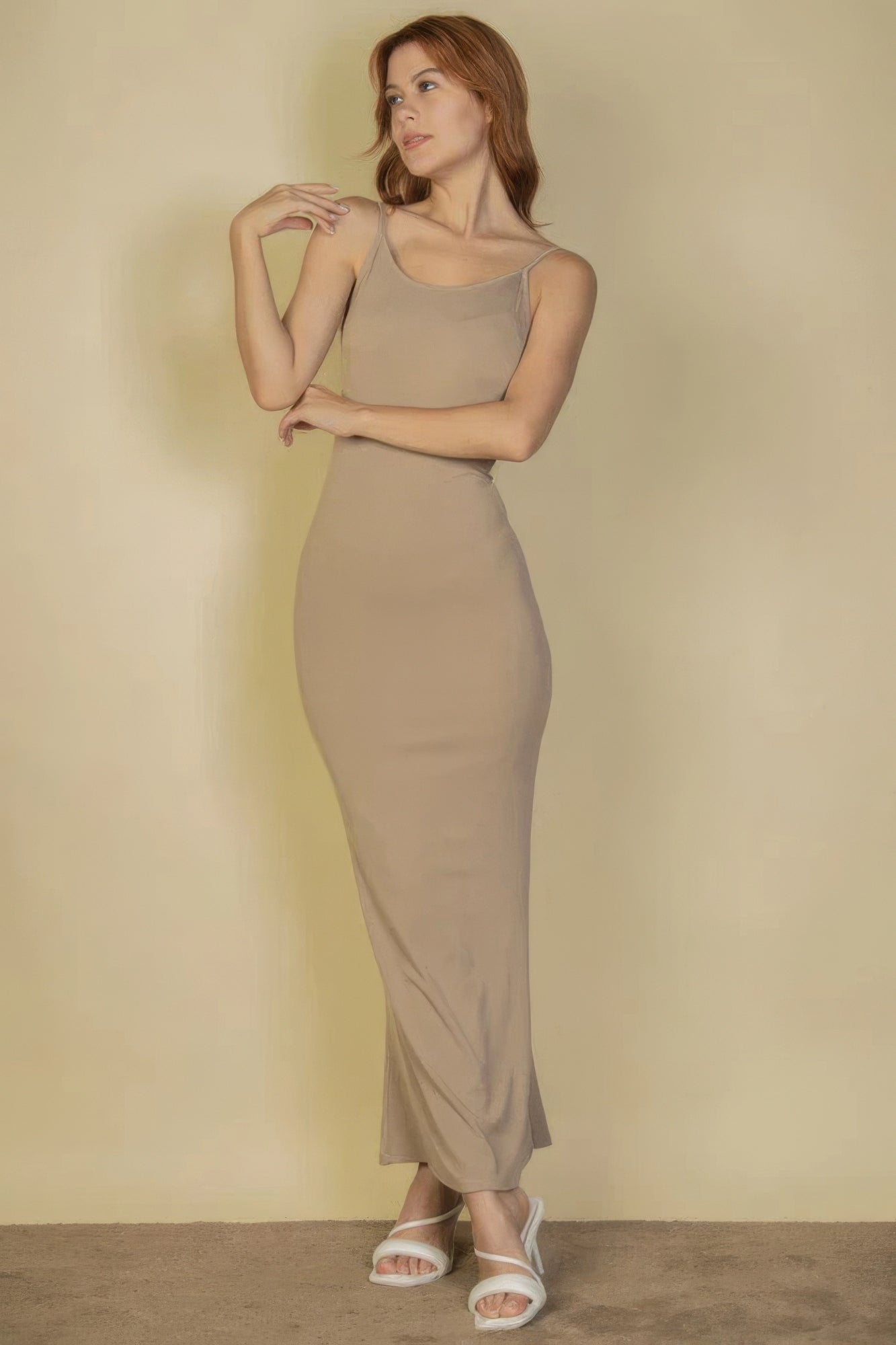 Ribbed Mermaid Hem Camisole Maxi Dress by Balec Group