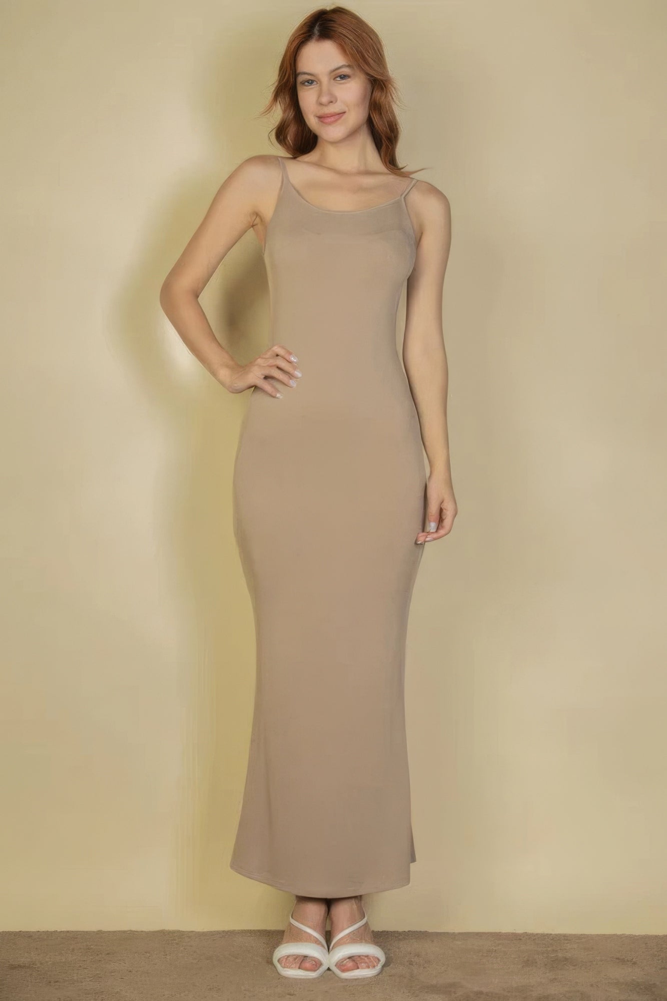 Ribbed Mermaid Hem Camisole Maxi Dress by Balec Group